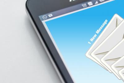 Emails on screen